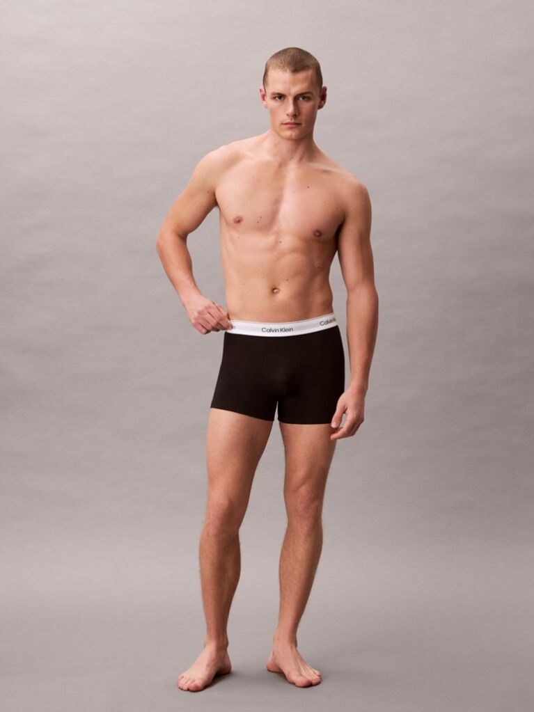 Negru Set 3 Boxeri Scurti - Icon Cotton Stretch  Barbati