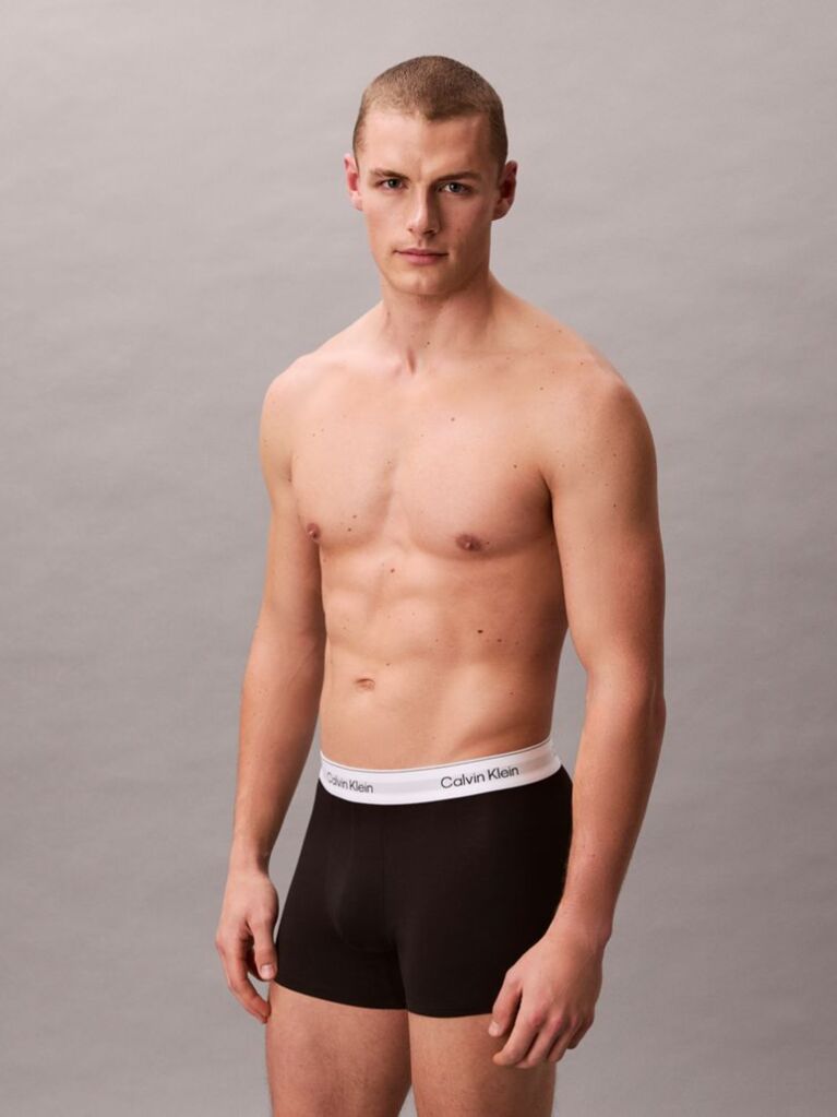 Negru Set 3 Boxeri Scurti - Icon Cotton Stretch  Barbati