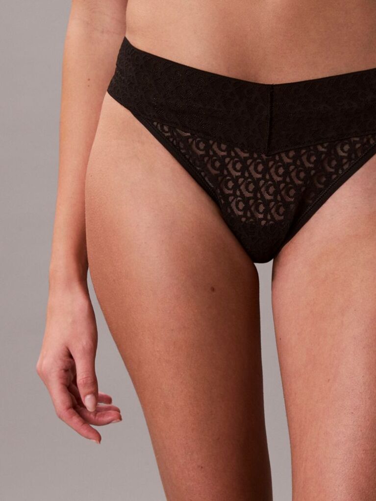 Negru Tanga - Icon Logo Lace  Femei