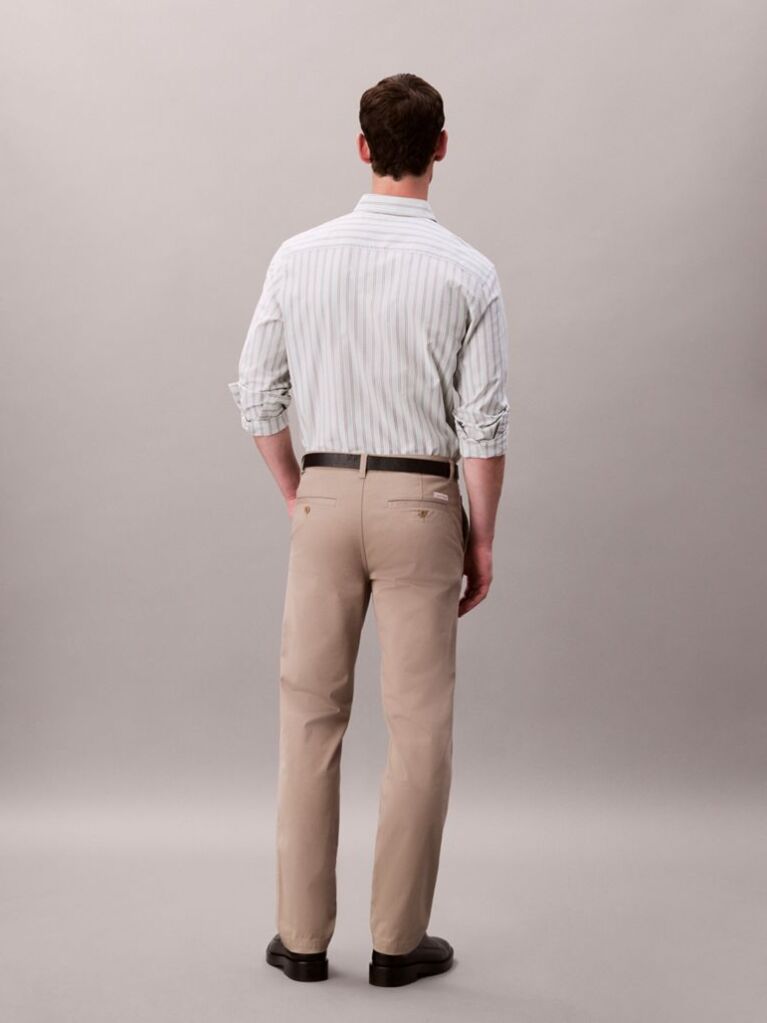 Kaki Pantaloni Chino Slim Din Bumbac Signature  Barbati