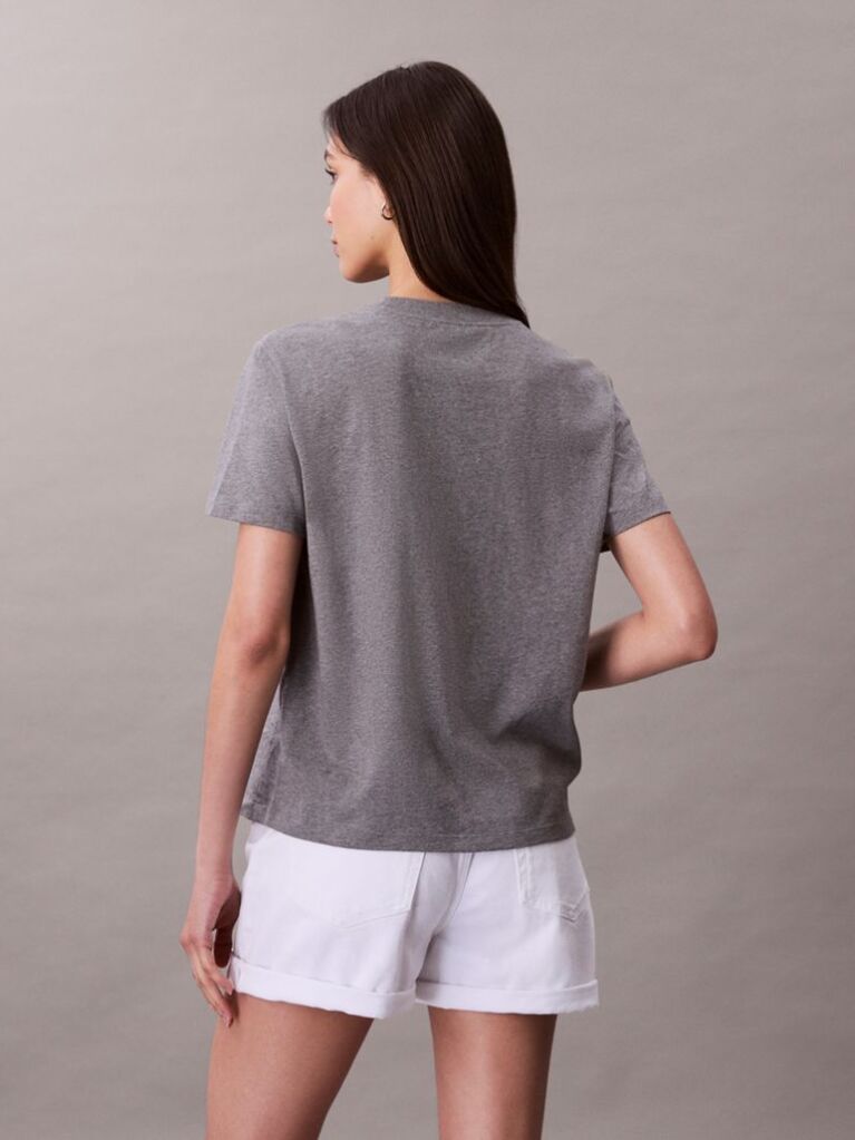 Gri Tricou Cu Logo Monograma  Femei