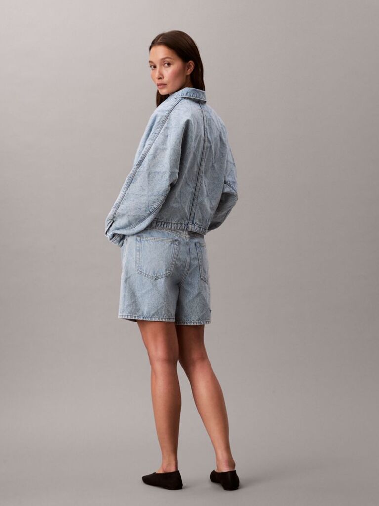 Denim Needle-Punch Denim Shorts  Women