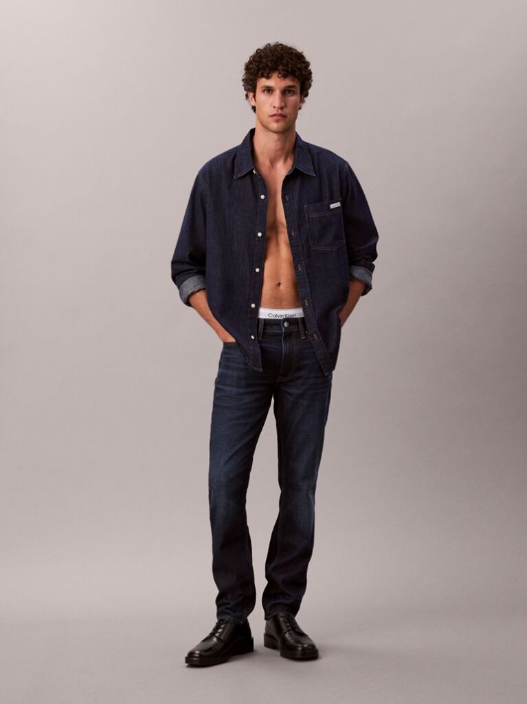 Denim Blugi Cu Croiala Slim  Barbati
