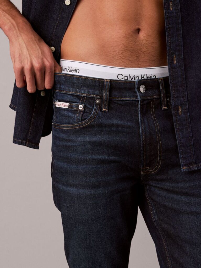 Denim Blugi Cu Croiala Slim  Barbati