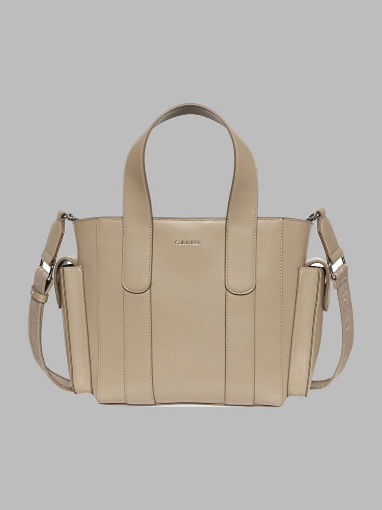 Beige Small Jacquard Logo Tote Bag  Women