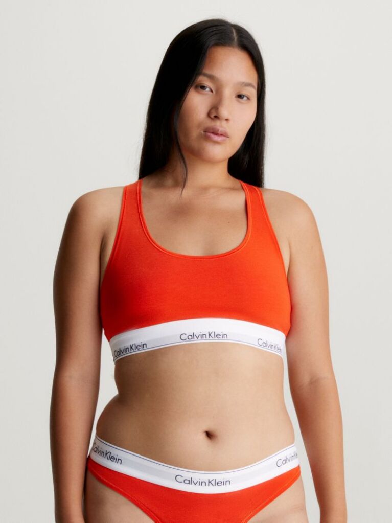 Portocaliu Bralette - Icon Cotton Modal  Femei