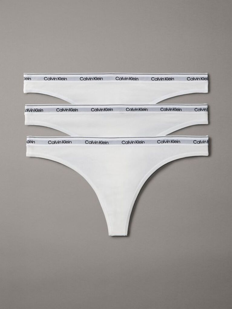Alb Set De 3 Tanga – Cu Logo Icon  Femei