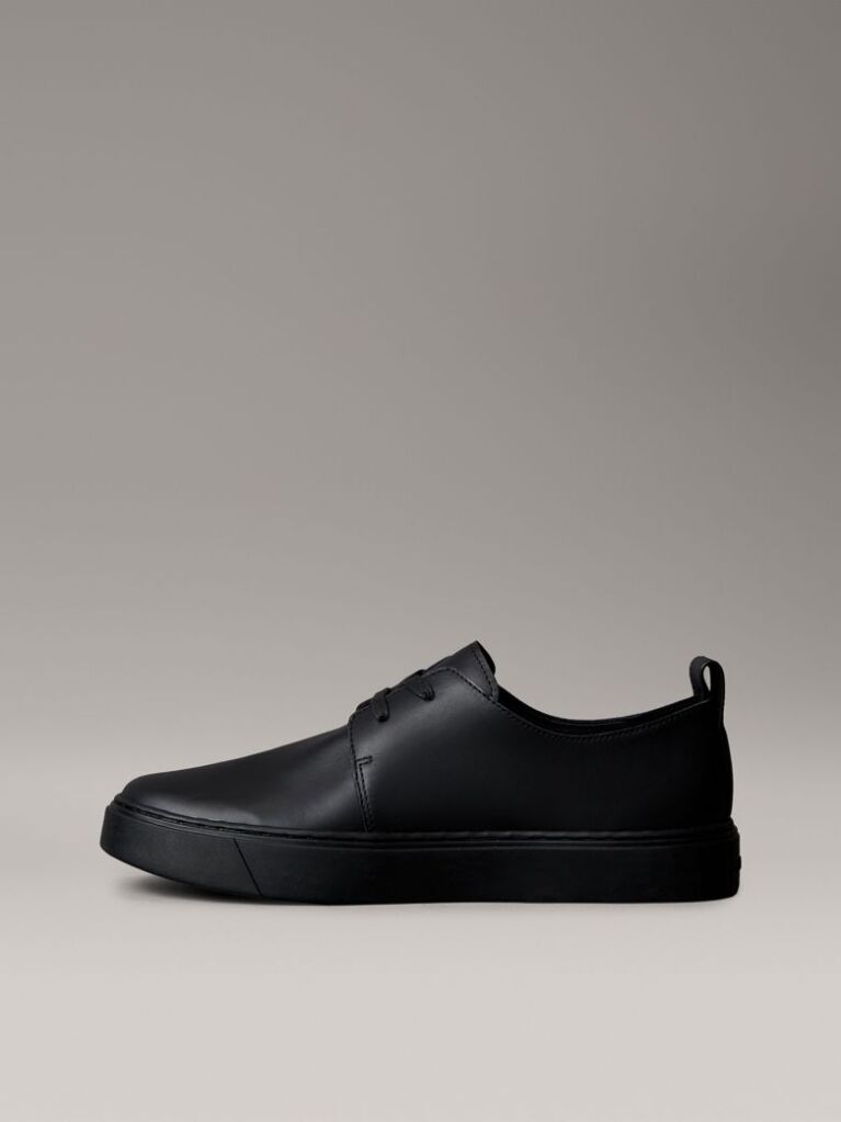 Negru Pantofi Derby Hibrizi Din Piele  Barbati