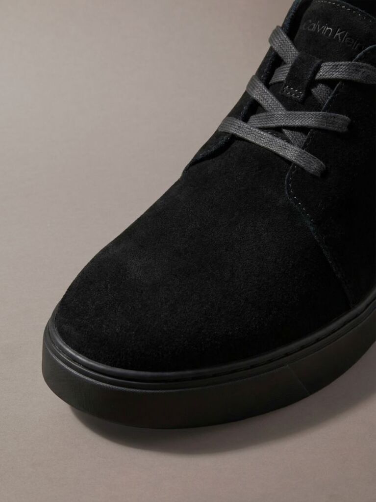 Negru Pantofi Hibrizi Din Piele Intoarsa Cu Sireturi Si Talpa Cupsole  Barbati