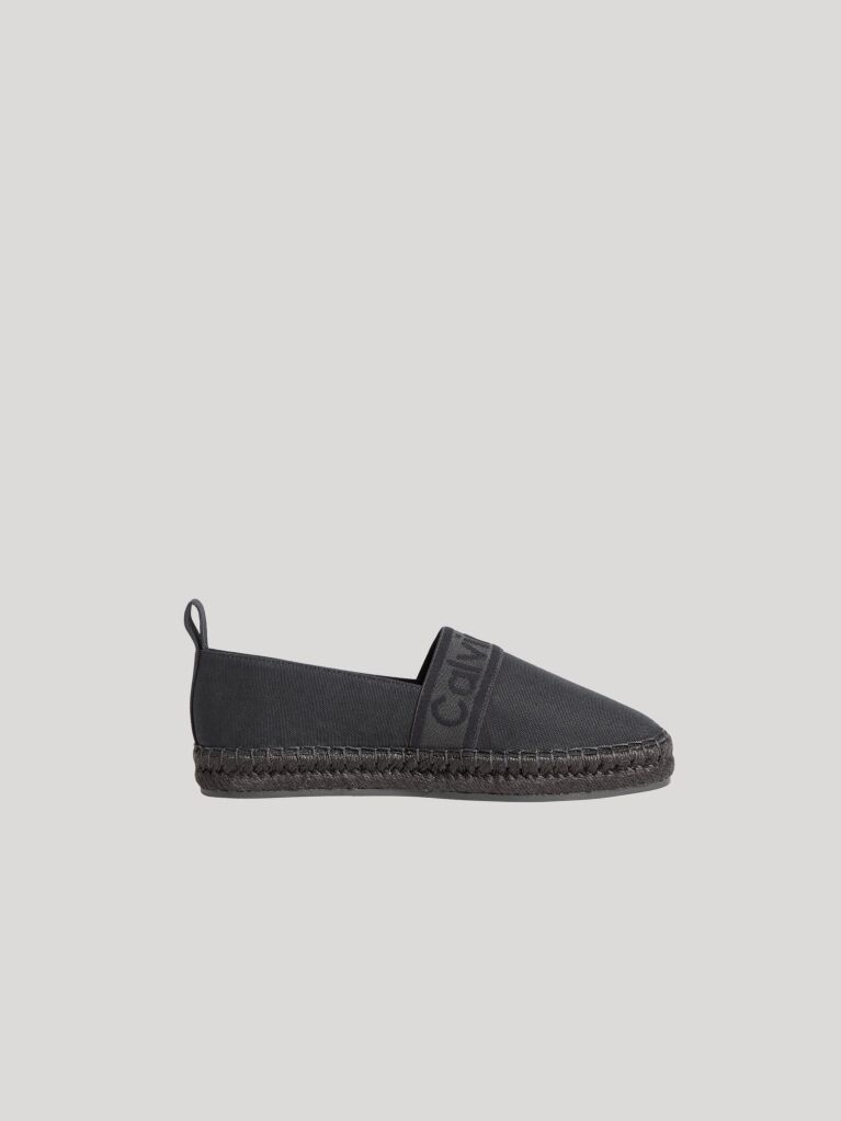 Negru Espadrile Cu Banda Logo  Femei