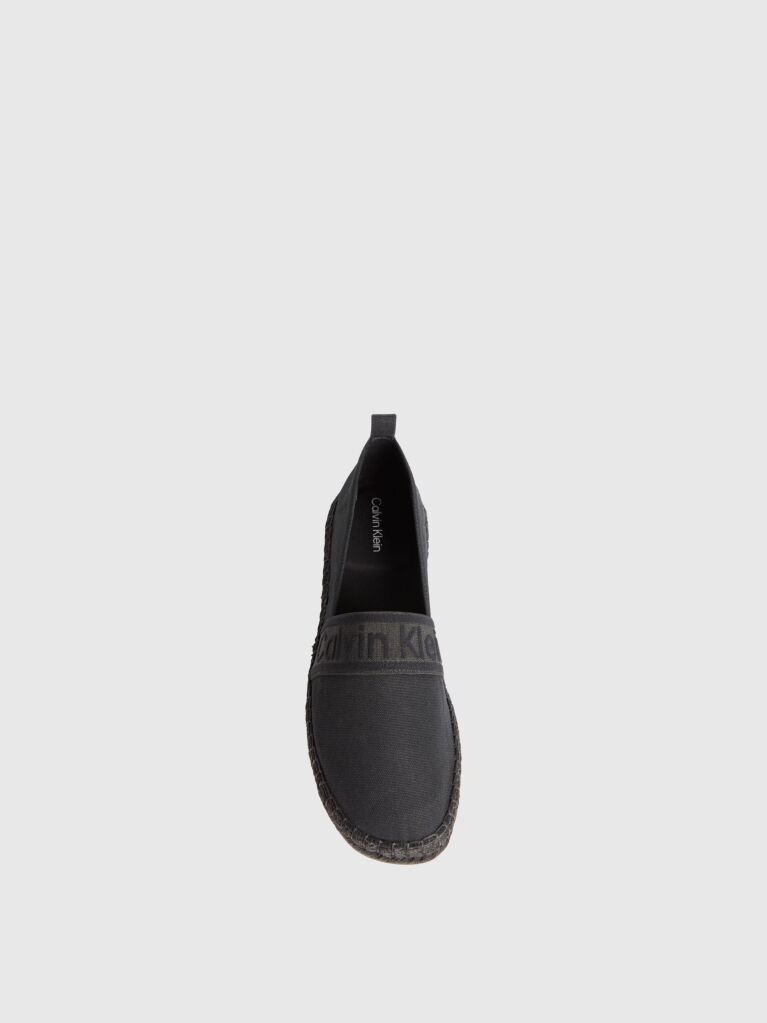 Negru Espadrile Cu Banda Logo  Femei