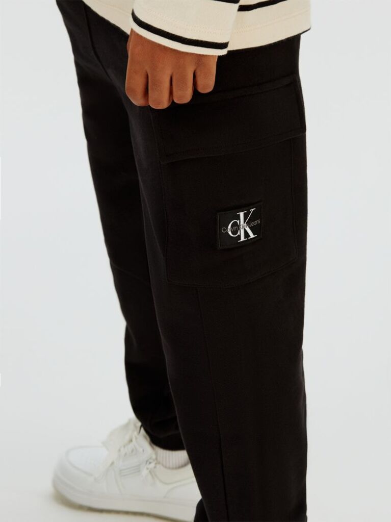 Negru Pantaloni Jogger Cargo Cu Croiala Lejera  Baieti