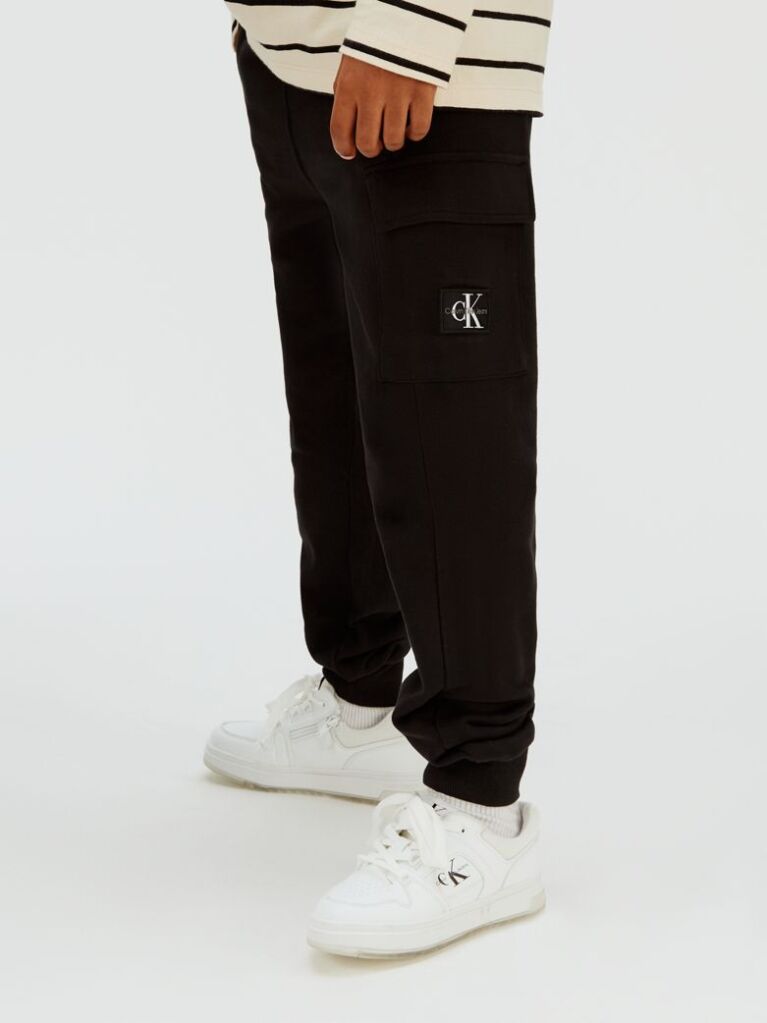 Negru Pantaloni Jogger Cargo Cu Croiala Lejera  Baieti