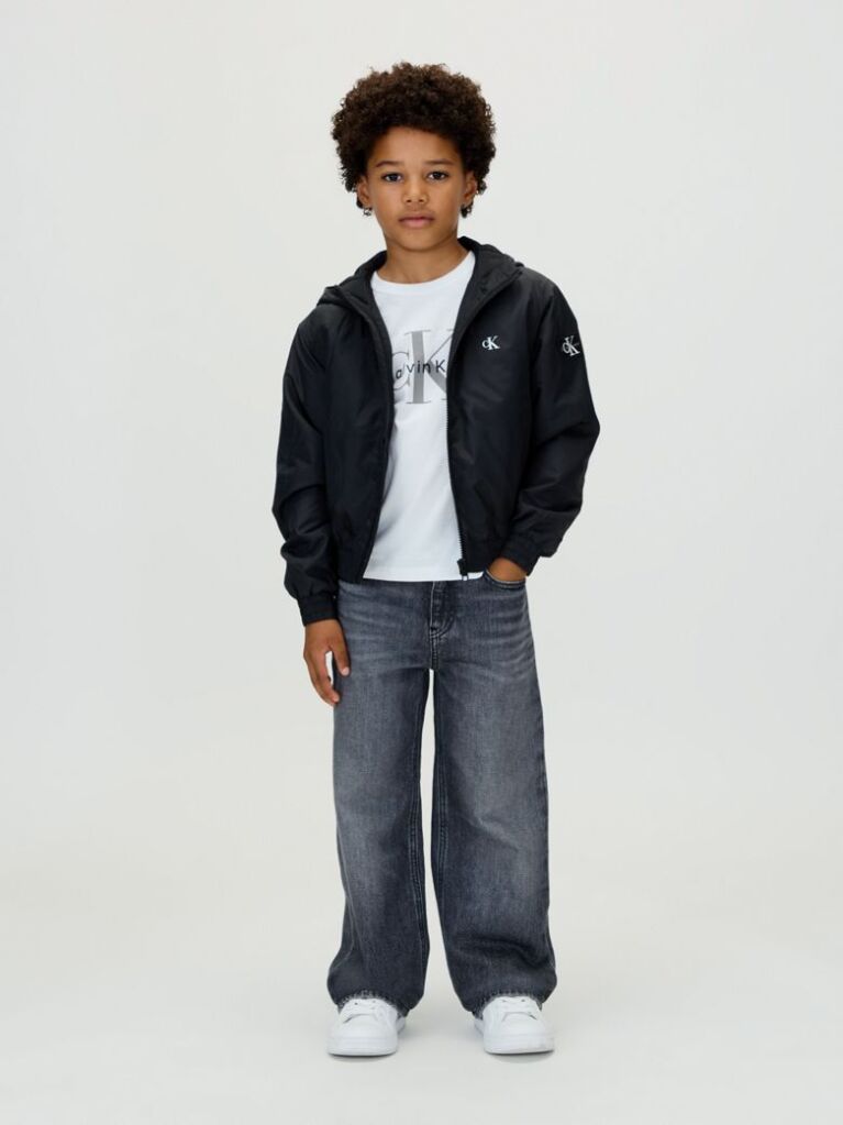 Negru Geaca Harrington Cu Gluga  Baieti