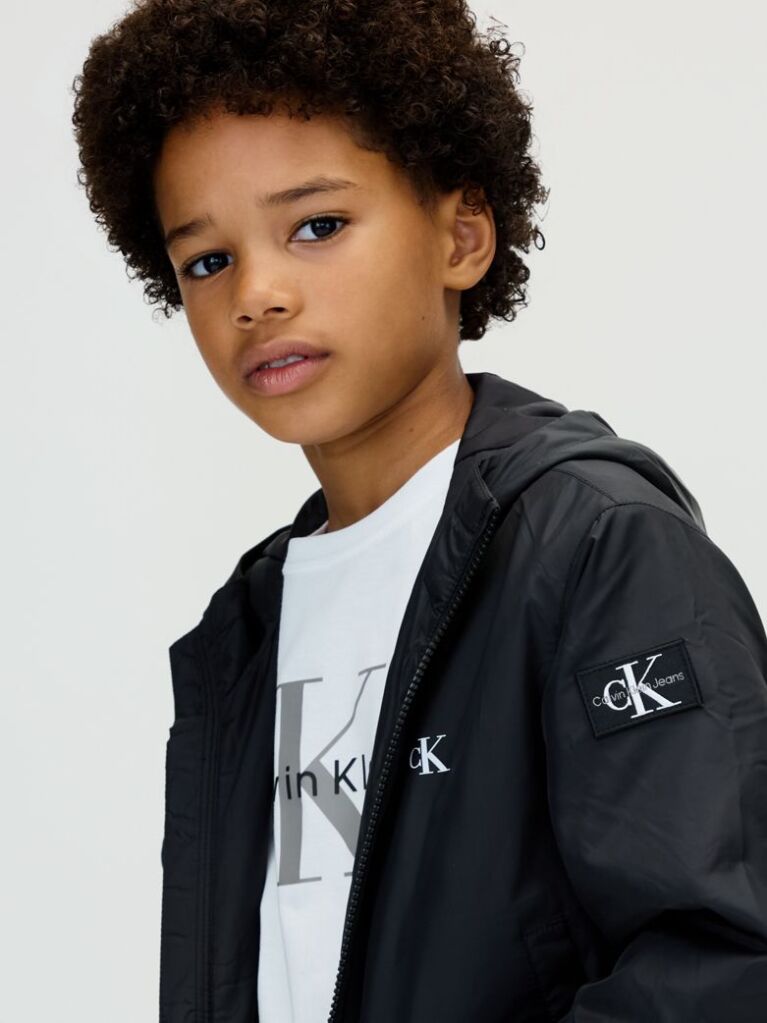 Negru Geaca Harrington Cu Gluga  Baieti