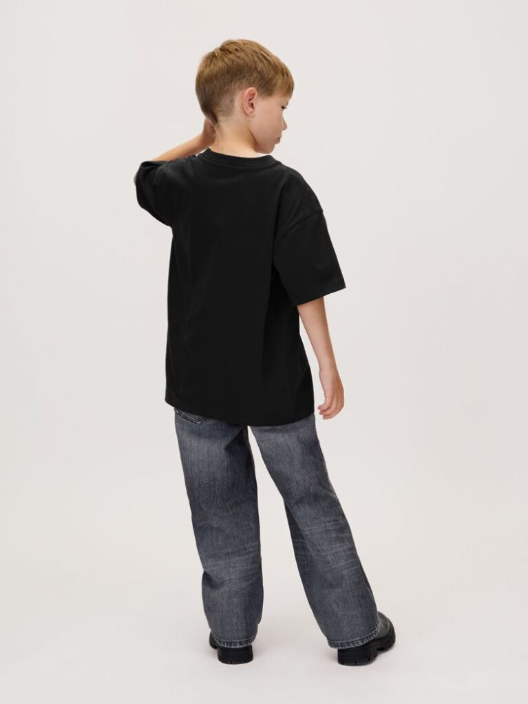 Negru Tricou Cu Logo  Baieti
