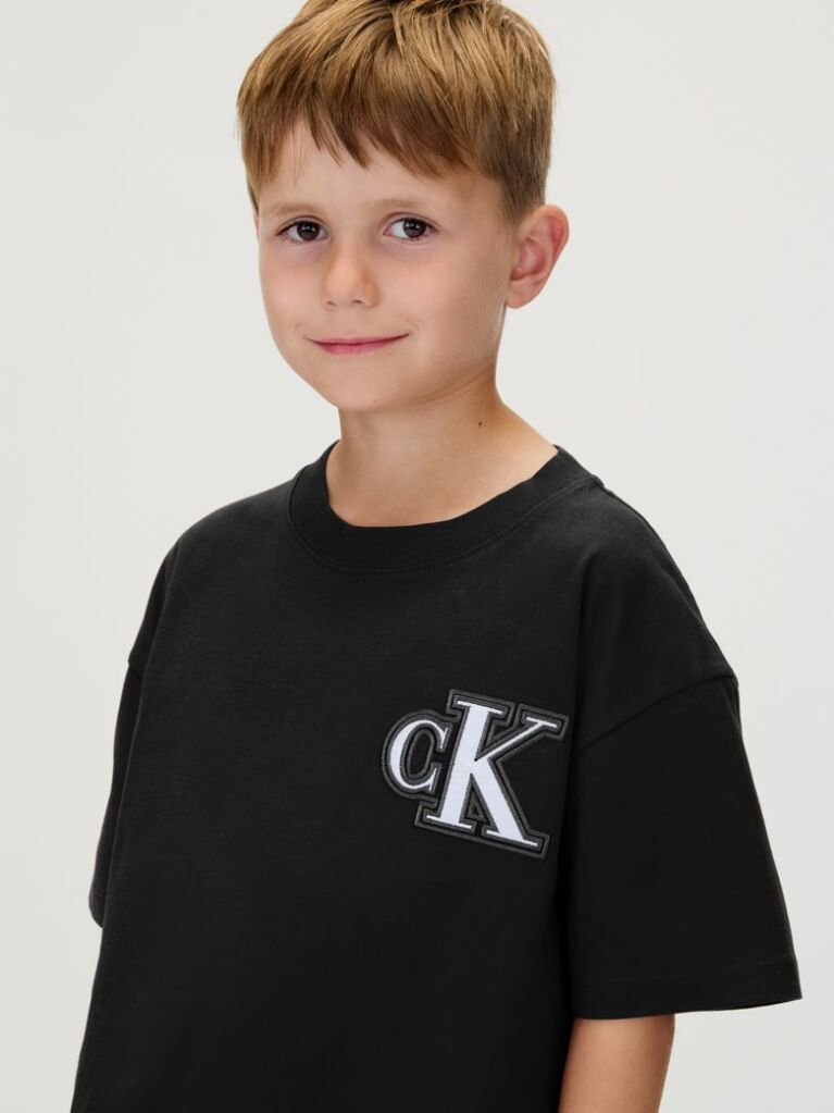 Negru Tricou Cu Logo  Baieti