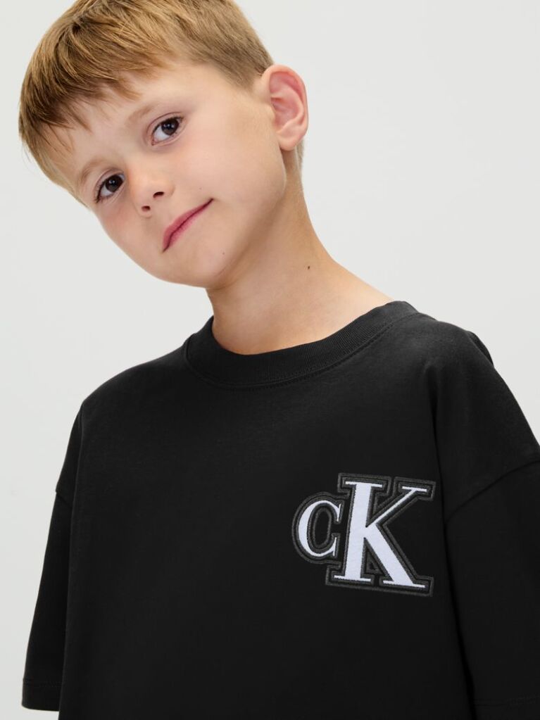 Negru Tricou Cu Logo  Baieti