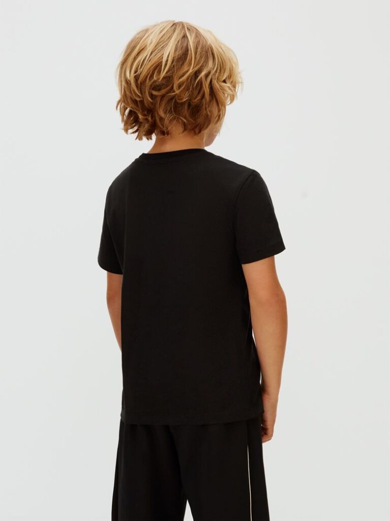 Negru Tricou Din Bumbac Jersey  Baieti