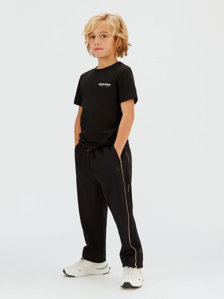 Negru Tricou Din Bumbac Jersey  Baieti