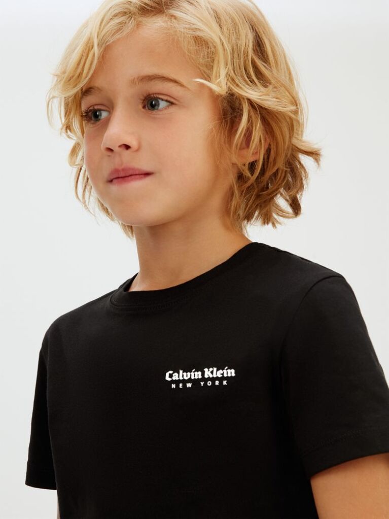 Negru Tricou Din Bumbac Jersey  Baieti