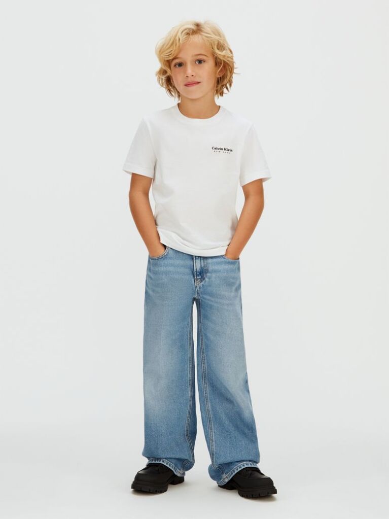 Alb Tricou Din Bumbac Jersey  Baieti