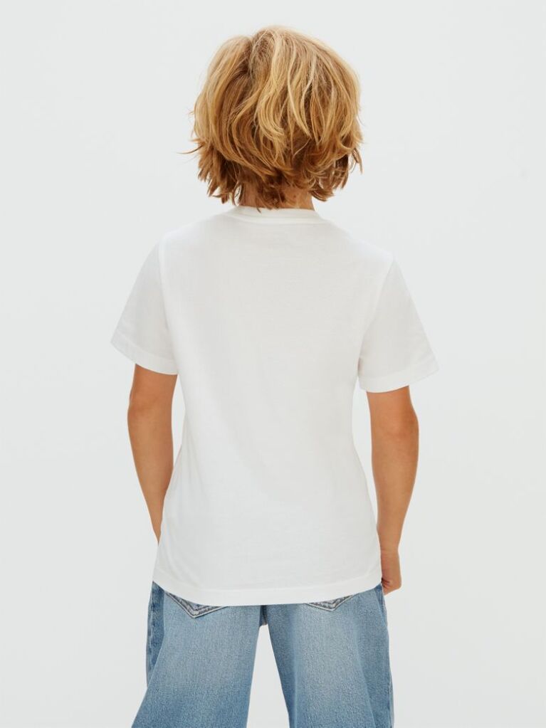 Alb Tricou Din Bumbac Jersey  Baieti