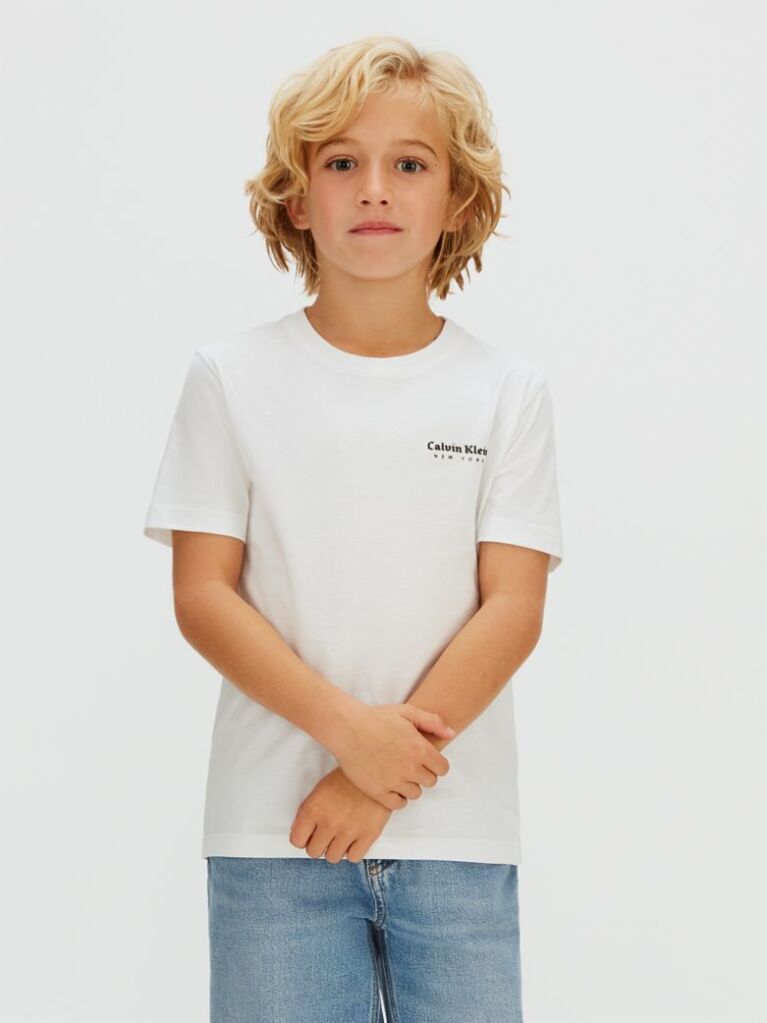 Alb Tricou Din Bumbac Jersey  Baieti