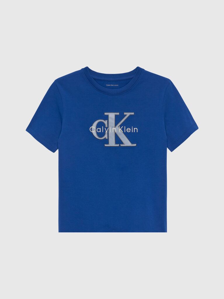 Albastru Tricou Cu Monograma Pentru Copii  Baieti