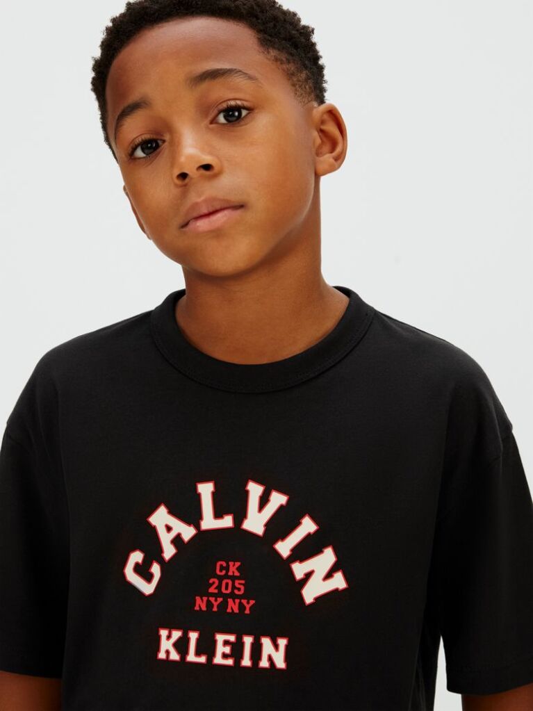 Black Relaxed Varsity Logo T-Shirt  Boys