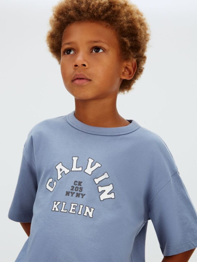 Albastru Tricou Relaxat Cu Logo Varsity  Baieti