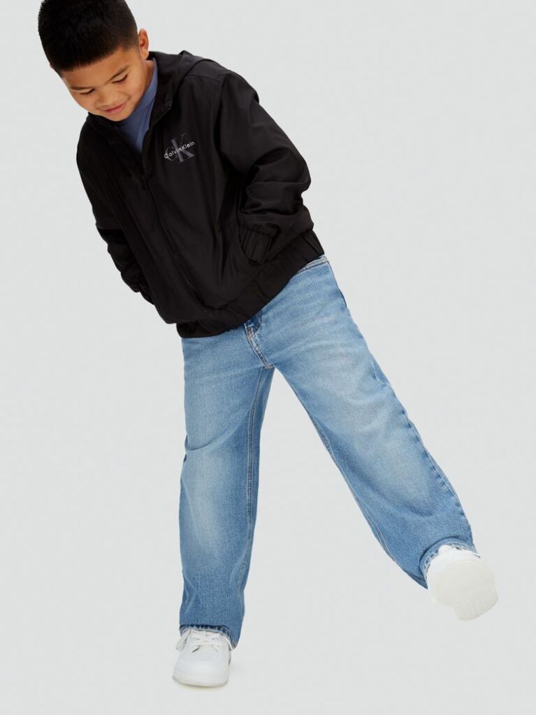 Negru Jacheta Windbreaker Relaxata  Baieti