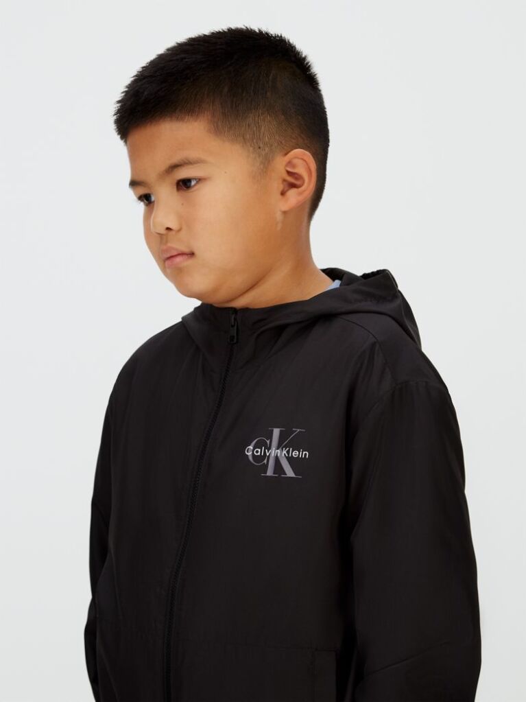 Negru Jacheta Windbreaker Relaxata  Baieti