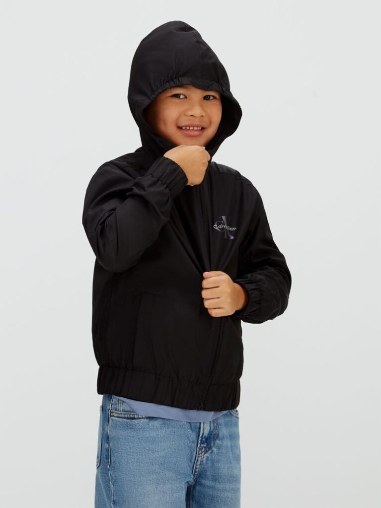 Negru Jacheta Windbreaker Relaxata  Baieti