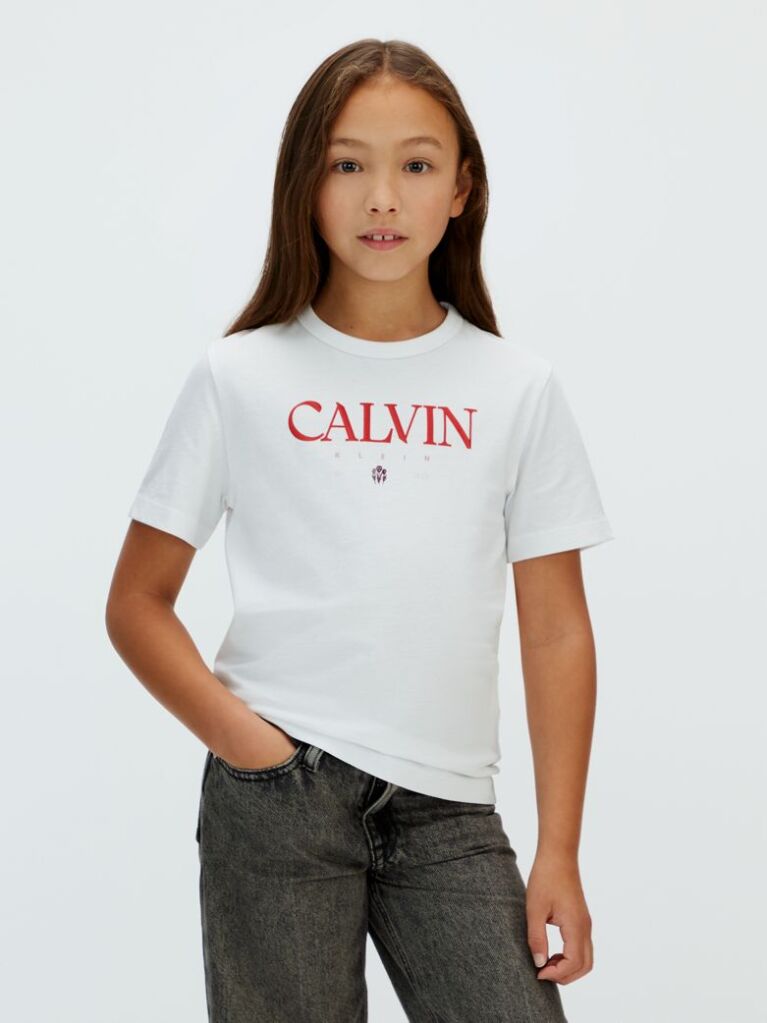 Alb Tricou Cu Logo  Fete