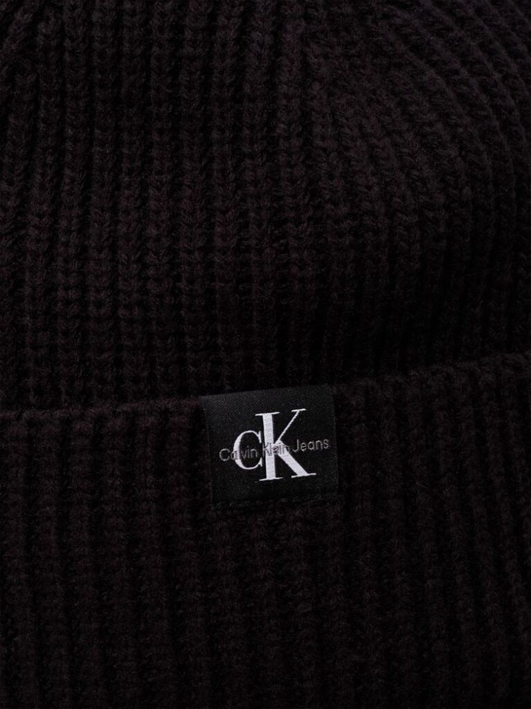 Negru Caciula Pentru Copii Cu Textura Rib  Copii Unisex