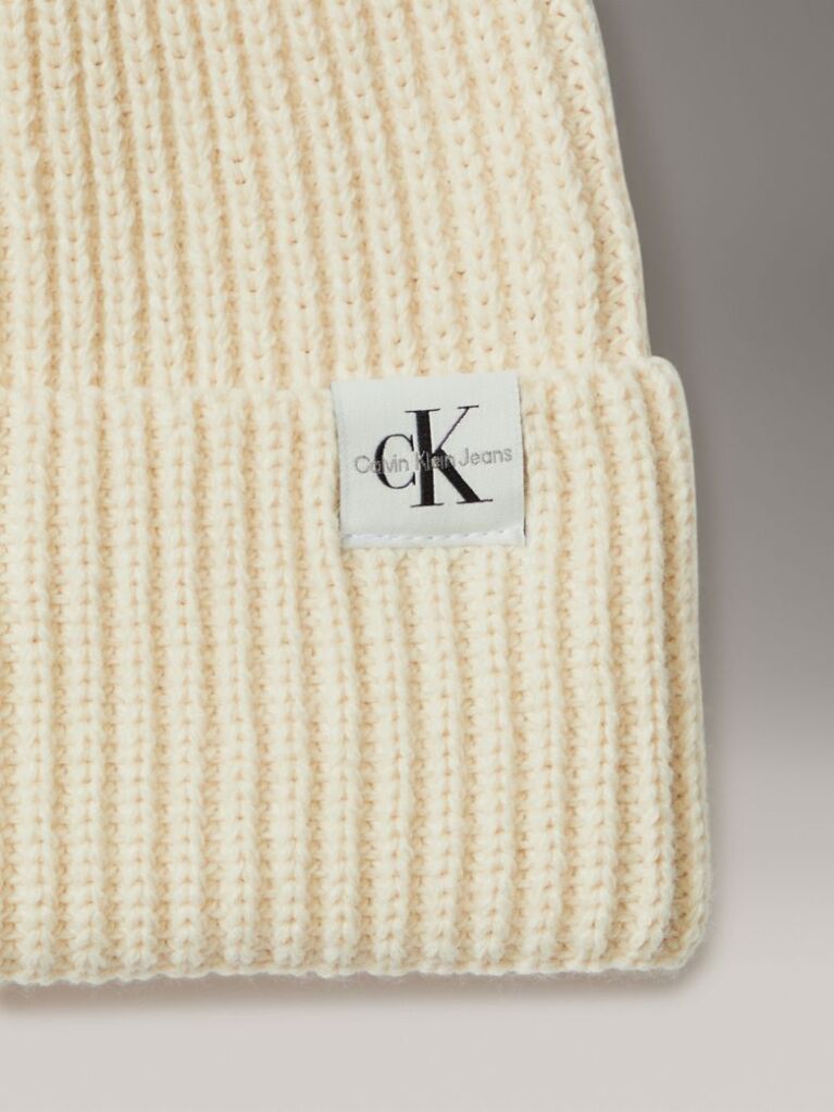 Bej Caciula Pentru Copii Cu Textura Rib  Copii Unisex