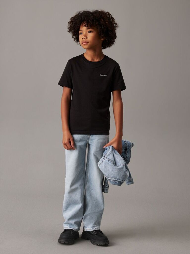 Negru Tricou Pentru Copii  Copii Unisex