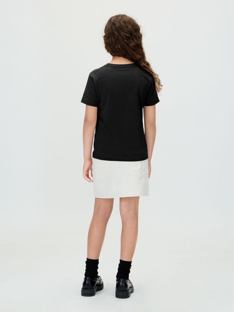 Negru Tricou Pentru Copii Cu Logo  Copii Unisex