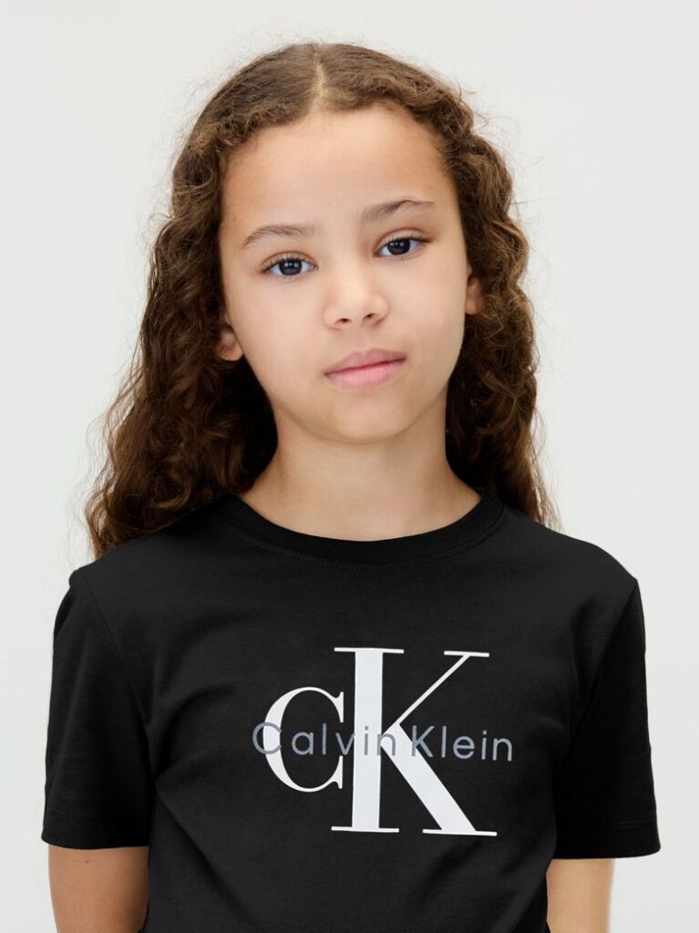 Negru Tricou Pentru Copii Cu Logo  Copii Unisex
