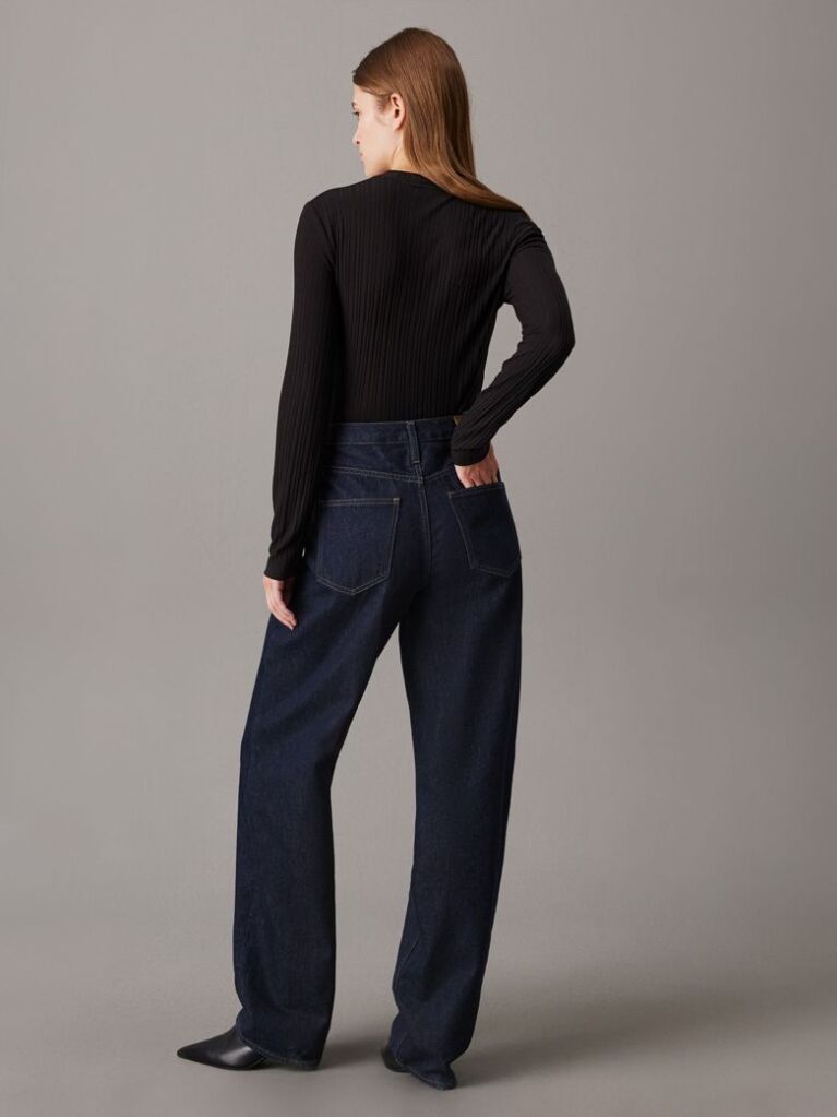 Negru Bluza Reiata Semi-Transparenta Cu Maneca Lunga  Femei