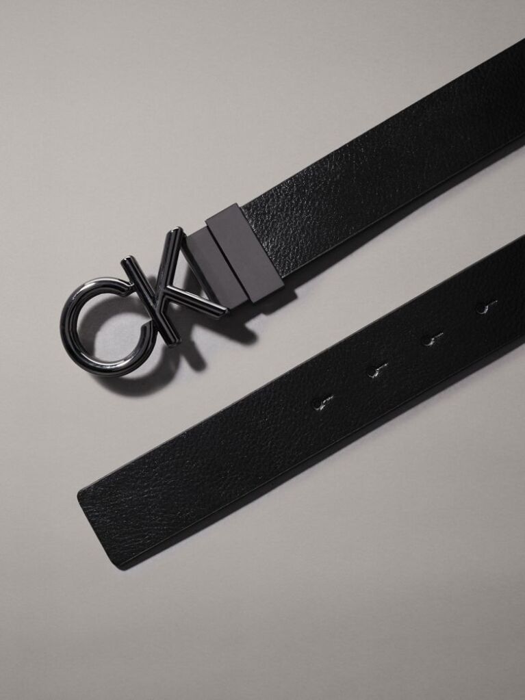 Negru Curea Reversibila Din Piele  Barbati