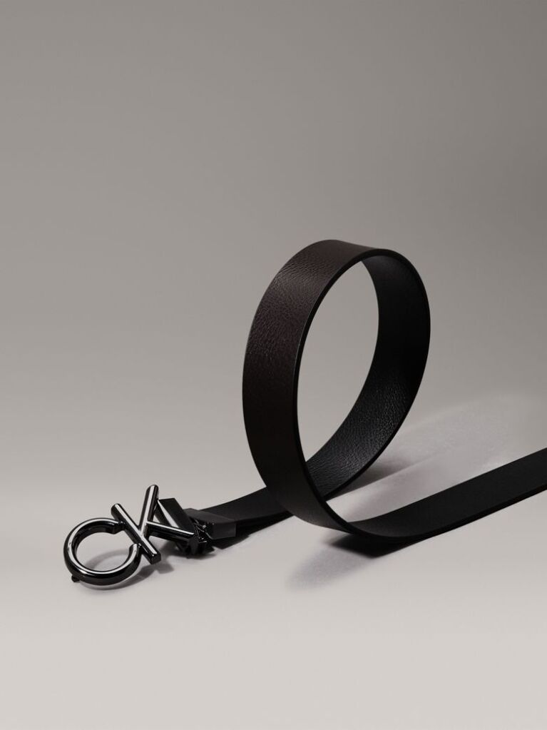 Negru Curea Reversibila Din Piele  Barbati