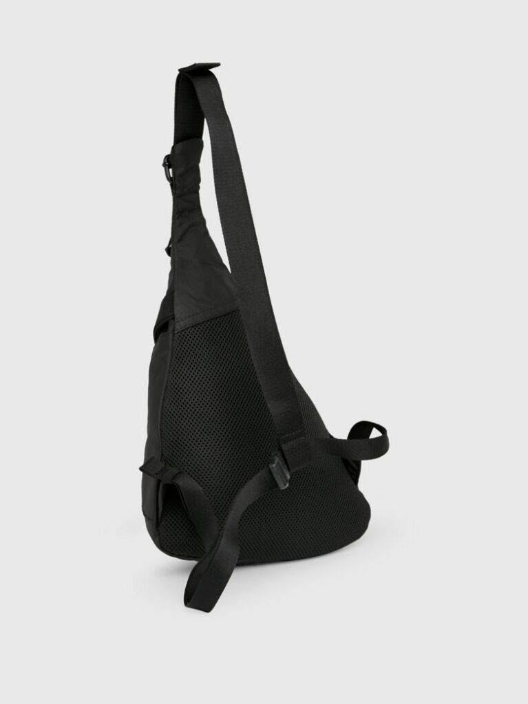 Black Ripstop Crossbody Sling Bag  Men