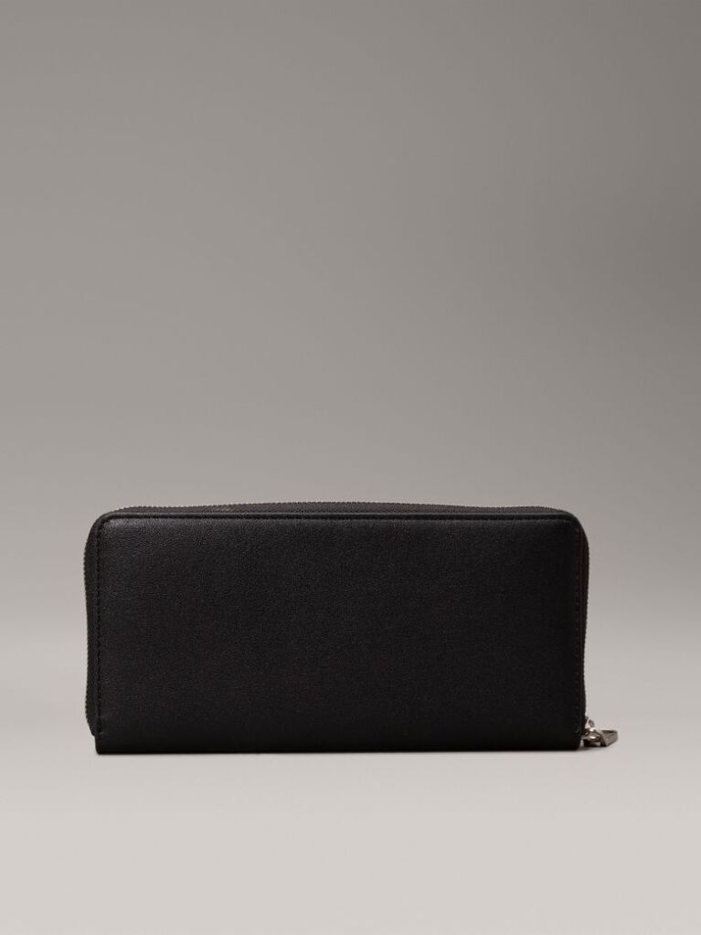 Black RFID Zip Around Wallet  Women