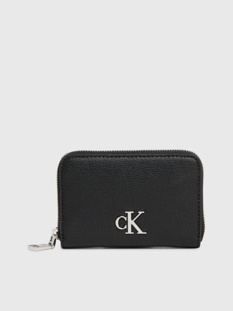 Black RFID Zip Around Wallet  Women