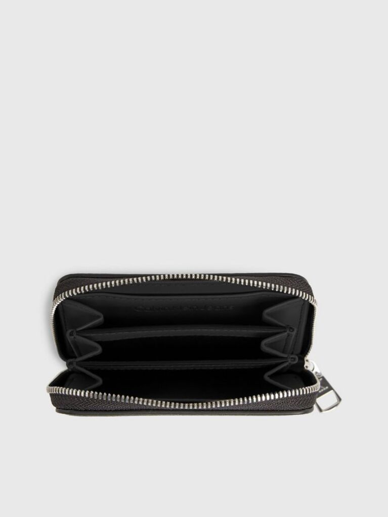 Black RFID Zip Around Wallet  Women