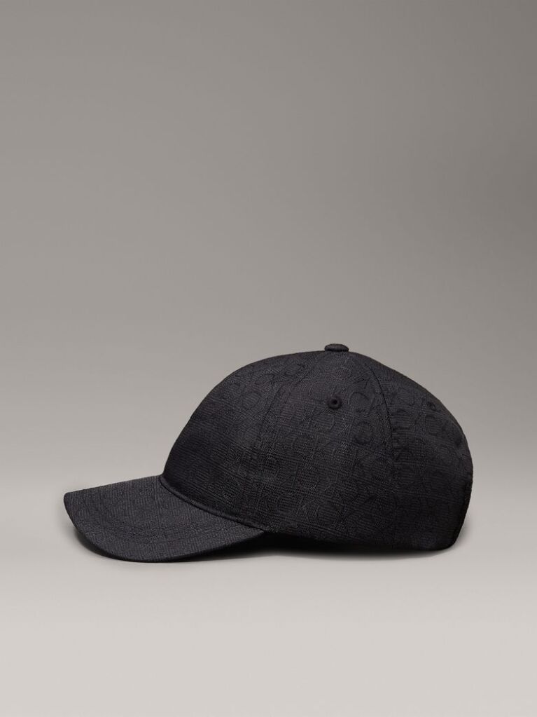 Black Logo Jacquard Cap  Women