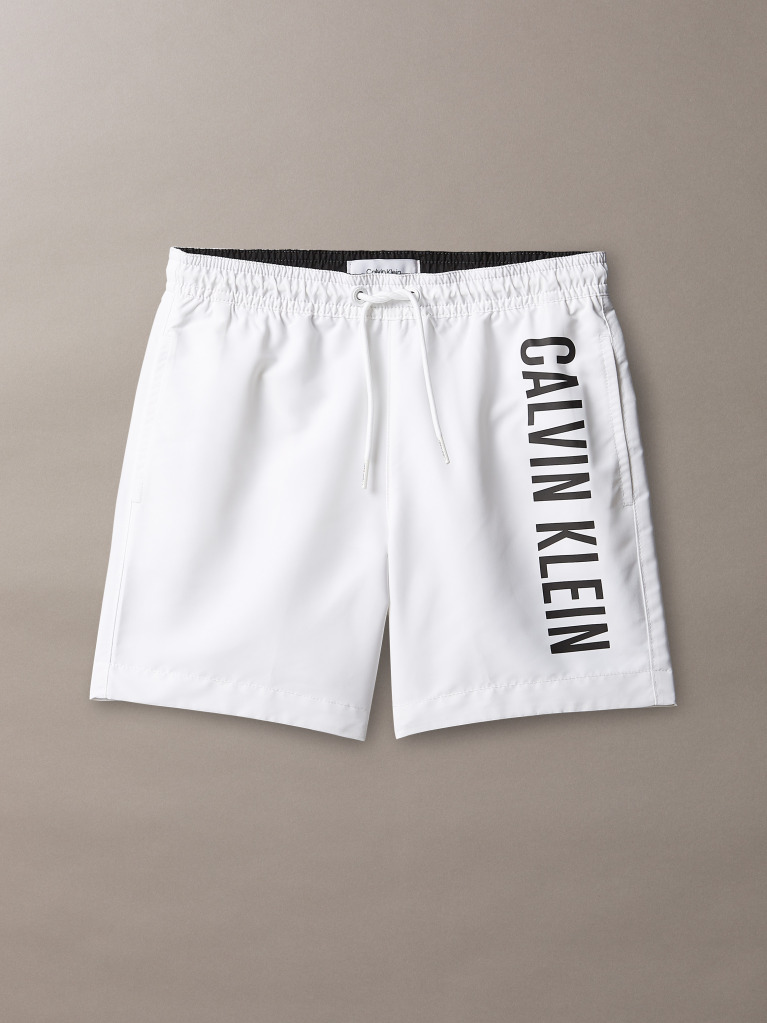 White Boys Swim Shorts - Intense Power  Boys