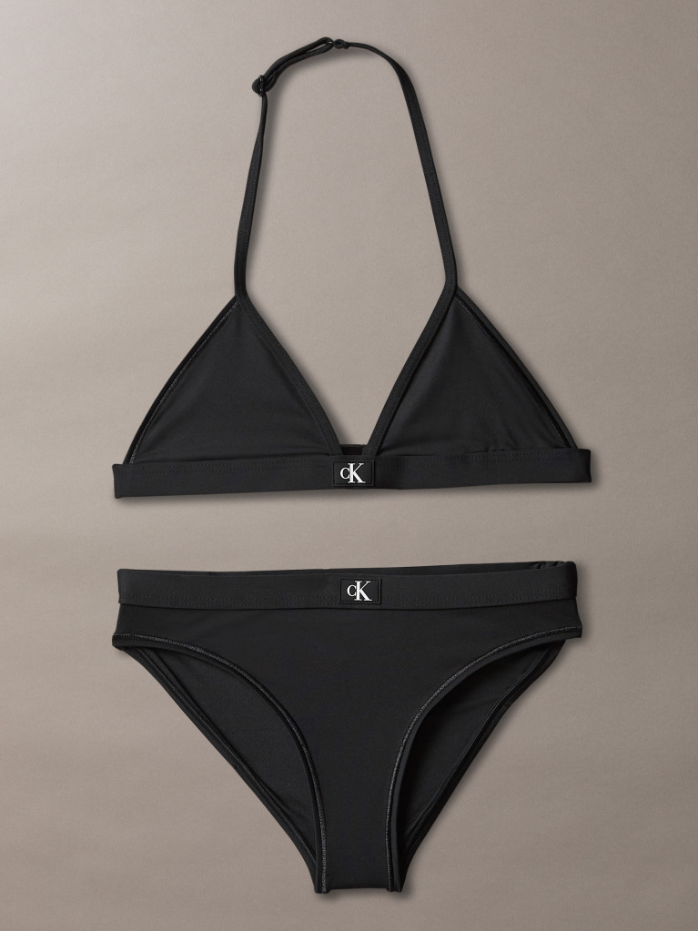 Negru Set De Bikini Triunghi Pentru Fete - CK Monogram  Fete